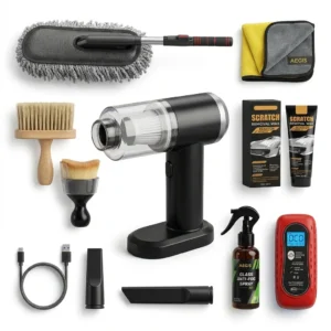 wireless car vacuum cleaner 120w + complete car cleaning kit