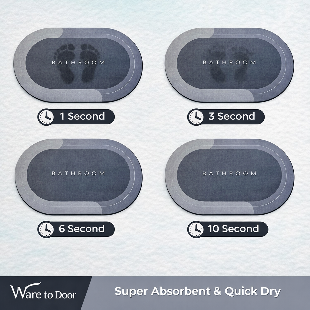 quick dry anti skid bathroom mat (40×60 cm) – water absorbent rubber floor mat (grey) quick dry anti skid bathroom mat (40×60 cm) – water absorbent rubber floor mat (grey)
