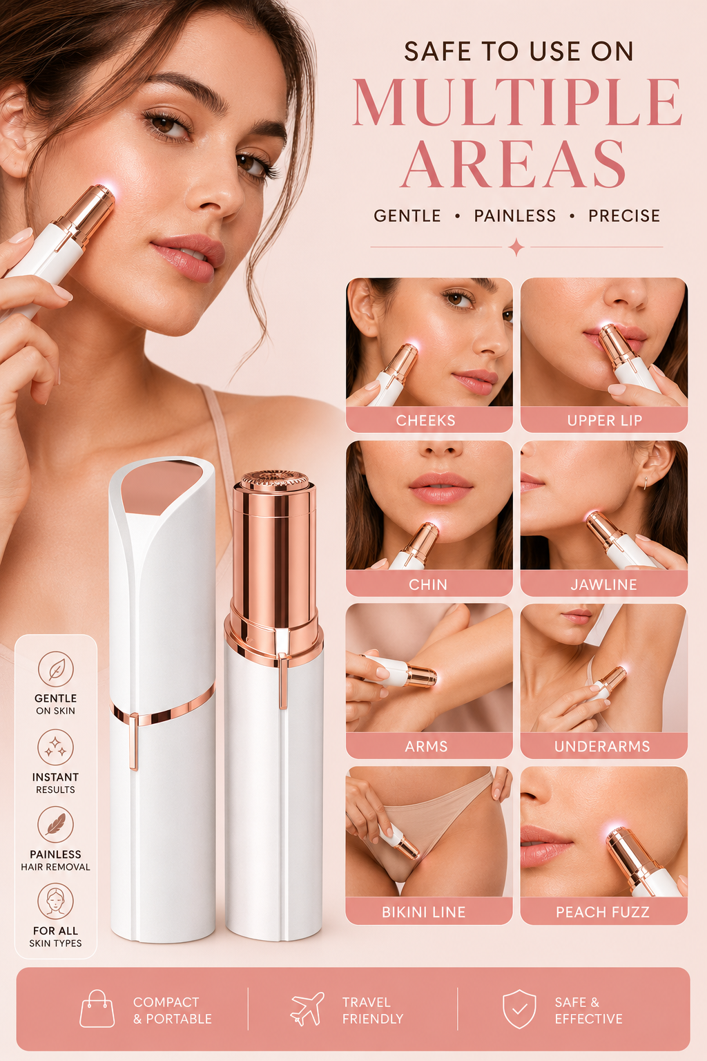 flawless facial hair remover for women | painless hair removal trimmer flawless facial hair remover for women | painless hair removal trimmer