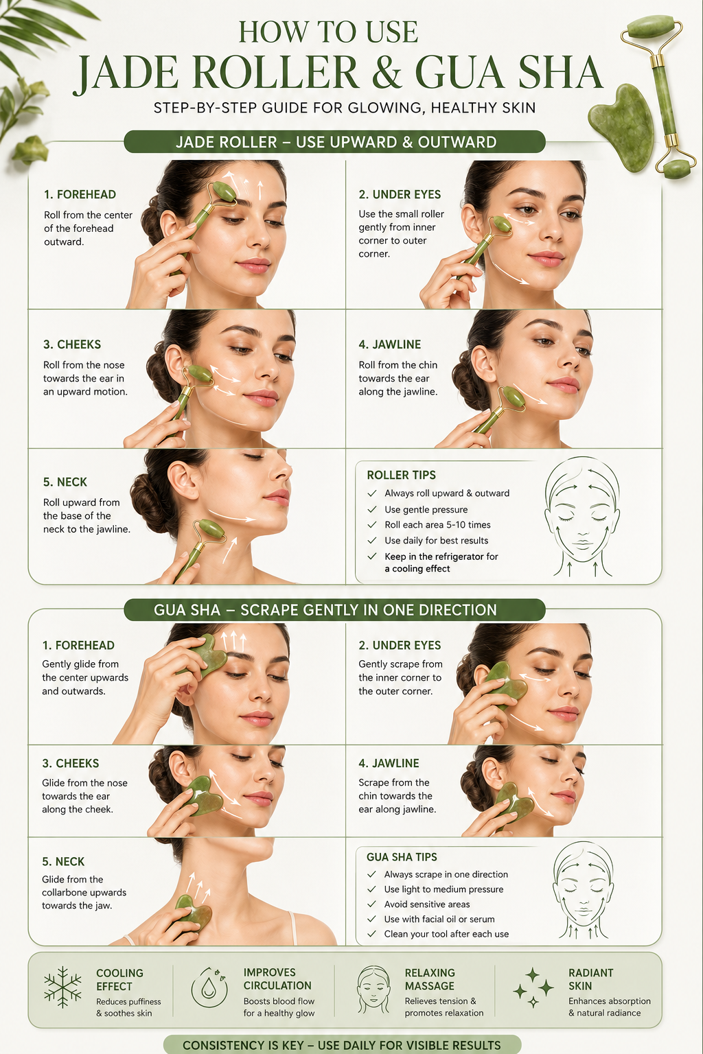 natural jade roller & gua sha facial massage tool for face, neck & eyes | skin tightening, puffiness reduction & blood circulation natural jade roller & gua sha facial massage tool for face, neck & eyes | skin tightening, puffiness reduction & blood circulation