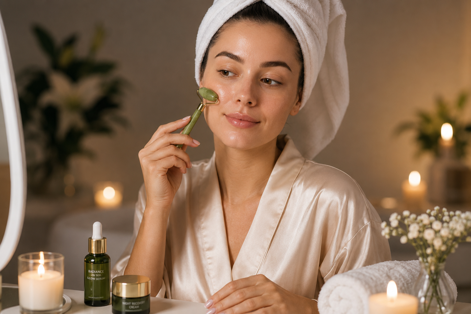 natural jade roller & gua sha facial massage tool for face, neck & eyes | skin tightening, puffiness reduction & blood circulation natural jade roller & gua sha facial massage tool for face, neck & eyes | skin tightening, puffiness reduction & blood circulation