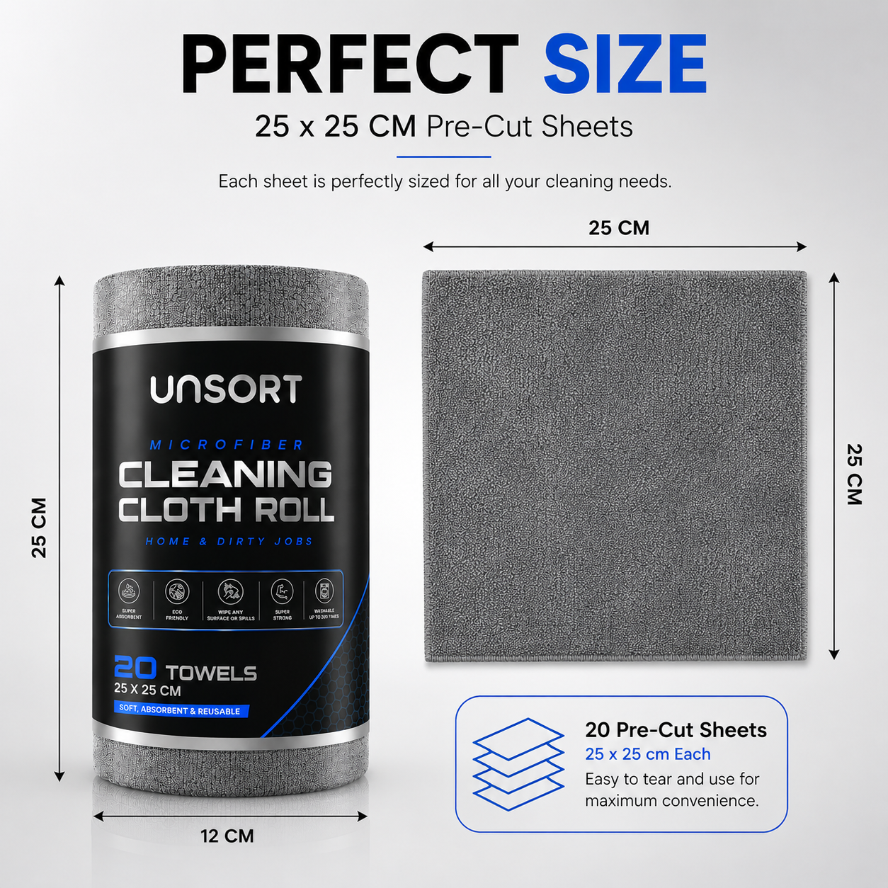 microfiber cleaning cloth roll | 20 reusable washable sheets | multipurpose kitchen cleaning wipes for home, car, glass & office | super absorbent lint free cleaning cloth roll microfiber cleaning cloth roll | 20 reusable washable sheets | multipurpose kitchen cleaning wipes for home, car, glass & office | super absorbent lint free cleaning cloth roll