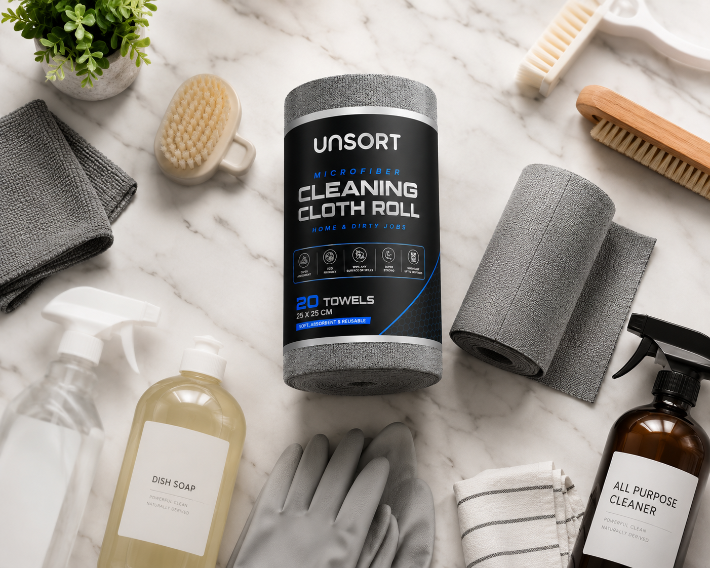 microfiber cleaning cloth roll | 20 reusable washable sheets | multipurpose kitchen cleaning wipes for home, car, glass & office | super absorbent lint free cleaning cloth roll microfiber cleaning cloth roll | 20 reusable washable sheets | multipurpose kitchen cleaning wipes for home, car, glass & office | super absorbent lint free cleaning cloth roll