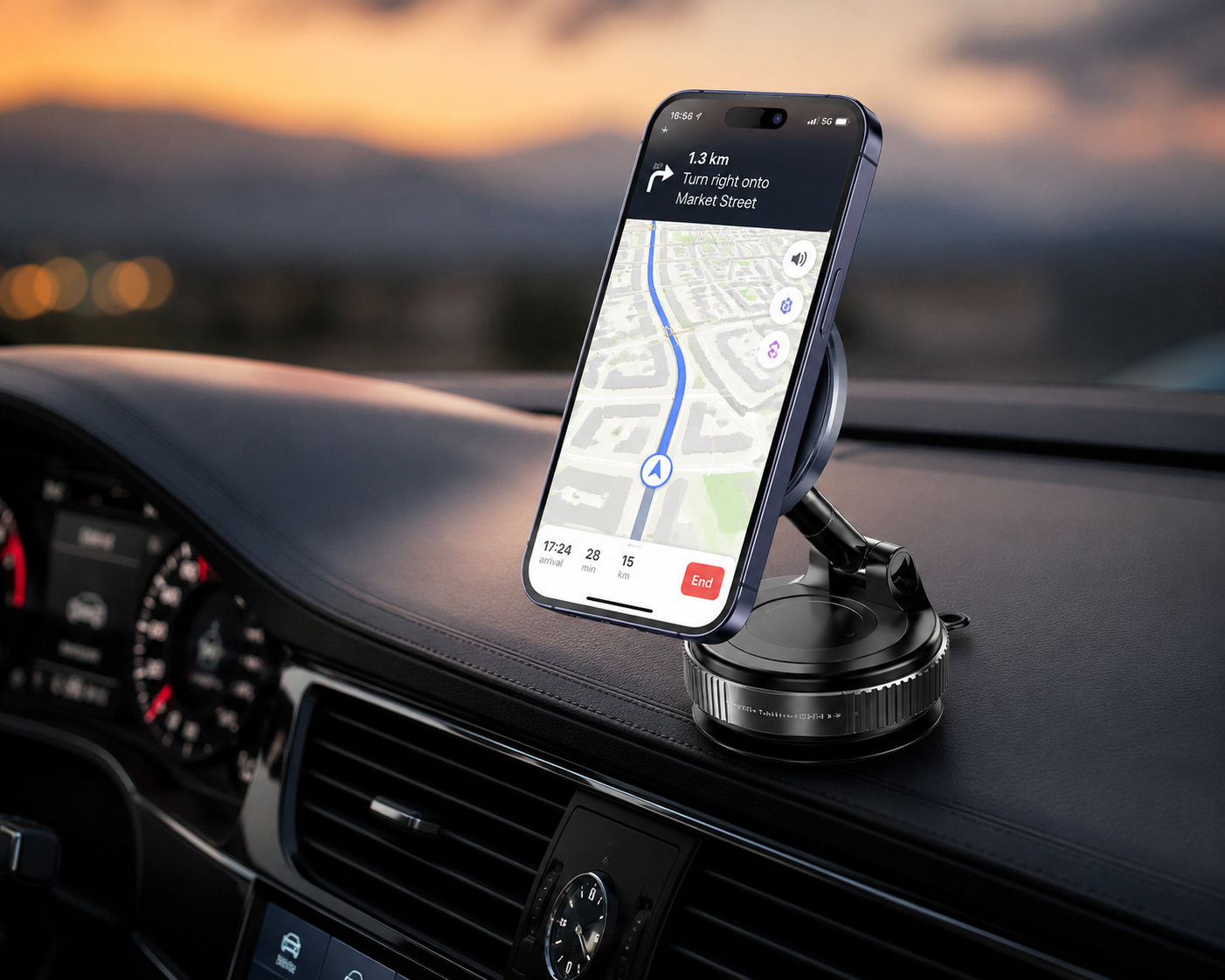 magnetic vacuum suction phone holder – 360° rotating foldable magsafe mobile stand for car dashboard, desk & mirror magnetic vacuum suction phone holder – 360° rotating foldable magsafe mobile stand for car dashboard, desk & mirror