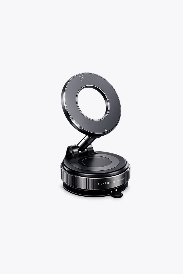 magnetic vacuum suction phone holder – 360° rotating foldable magsafe mobile stand for car dashboard, desk & mirror magnetic vacuum suction phone holder – 360° rotating foldable magsafe mobile stand for car dashboard, desk & mirror